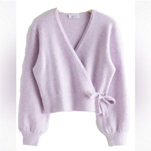 & Other Stories Lavender Wrap Sweater